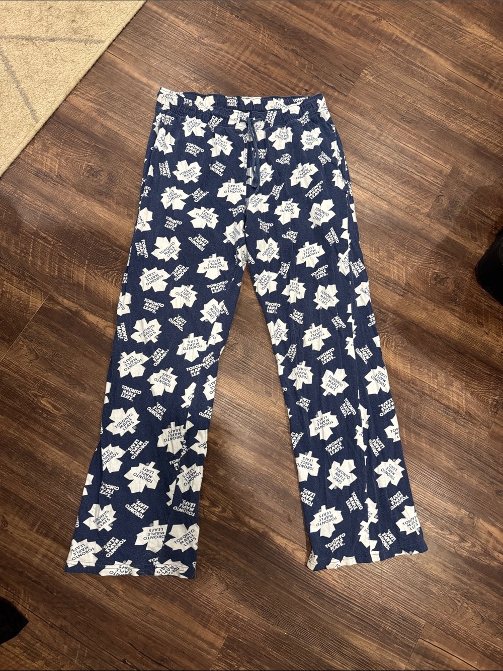 NHL Blue and White Toronto Maple Leaf Lounge Pants